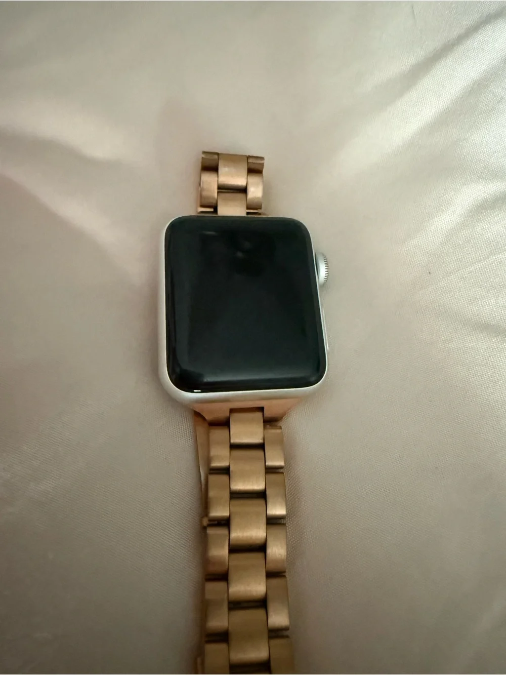 Apple Smartwatch with Rose Gold Metal Link Band